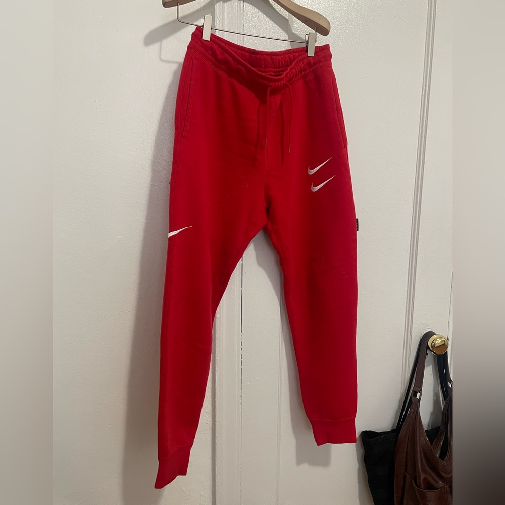 Nike Red Women’s Swoosh Jogger Sweatpants